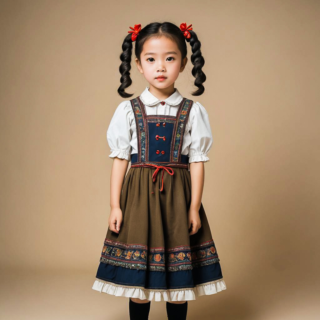 Curious Child in Folklore Outfit Photoshoot