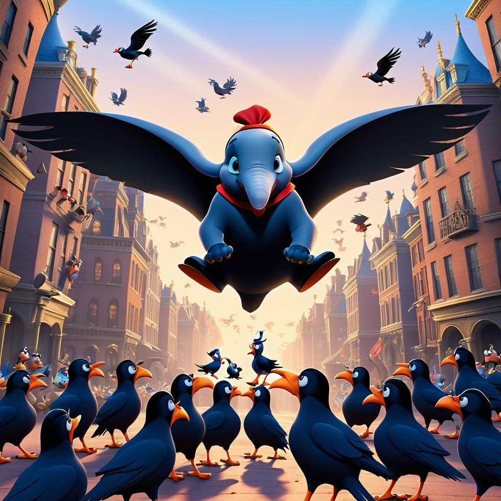 Dumbo vs Crows: An Animated Showdown