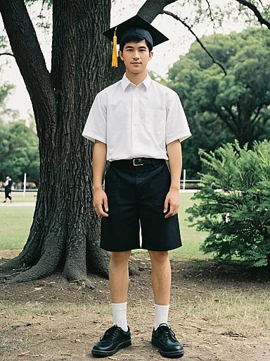 Male Graduation Guest Outfit Outdoors