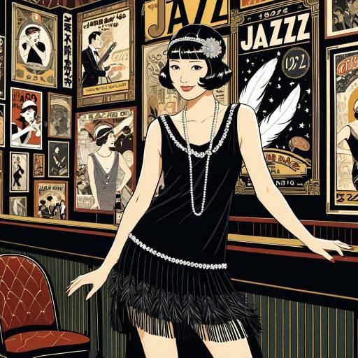1920s Flapper in a Jazz Club