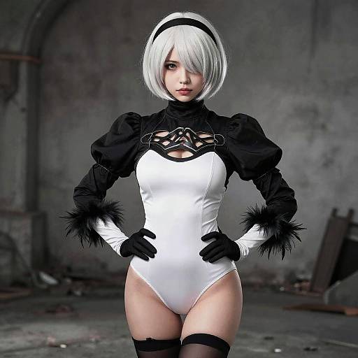 Cosplayer as 2B from Nier Automata