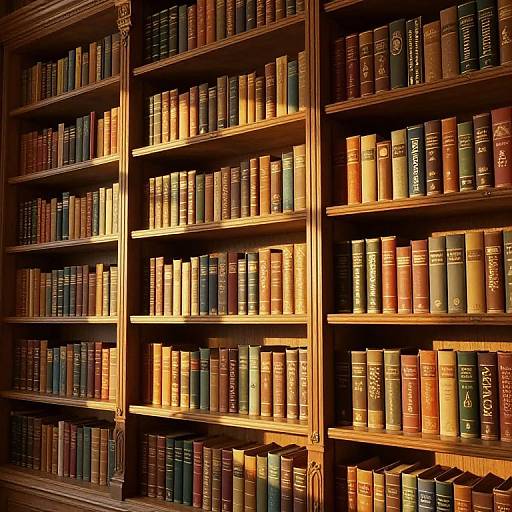 Golden-Hour 3D Vintage Library