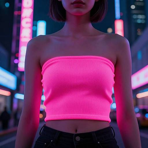 Neon Pink Cyberpunk Streetwear Look