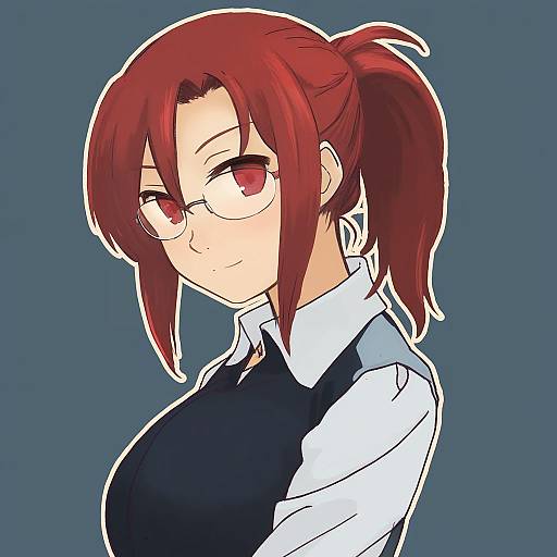 Illustration of Aozaki touko, kara no kyoukai in the style of Akai sashimi