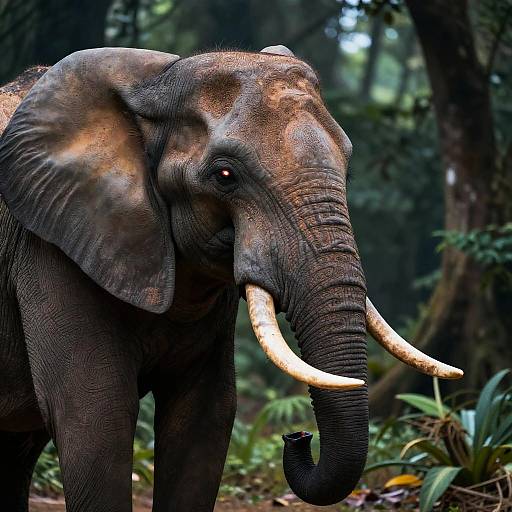 Mystical Curvy Elephant Close-Up