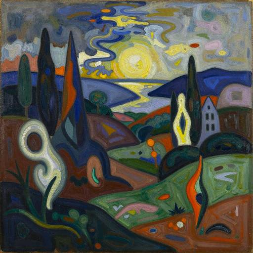 Surreal Vibrant Expressionist Landscape