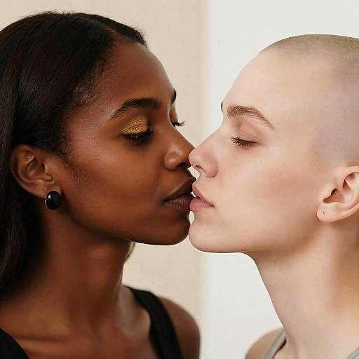 Intimate Portrait of Two Women Embracing