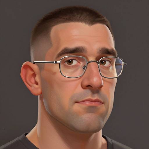 Stylized Digital Portrait of Romanian Man