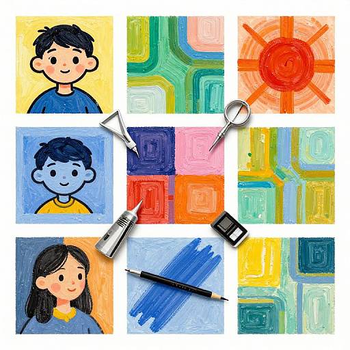 Dynamic Art Styles Collage Showcase