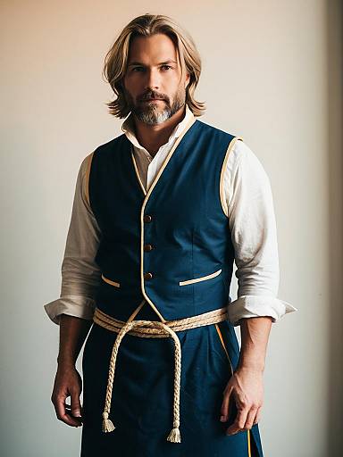 Man in Torbjörn Lindholm Cosplay Costume