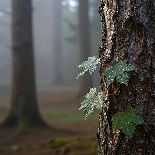 Serene Early Morning Forest Scene