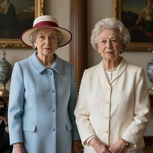 Elderly Women in Ornate Room Portrait