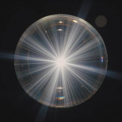 Ethereal Glass Sphere with Radiant Light