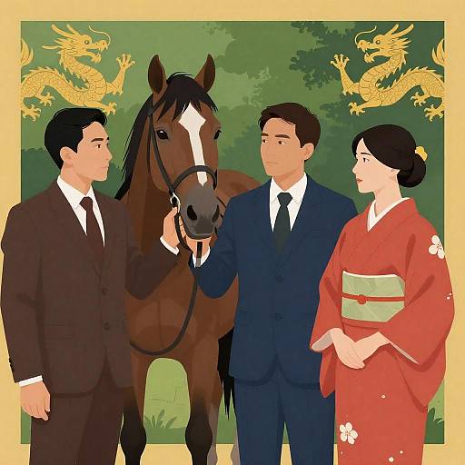 Gathering Around the Majestic Horse