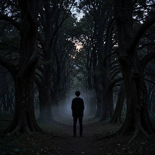 Stalky Man in Twilight Forest