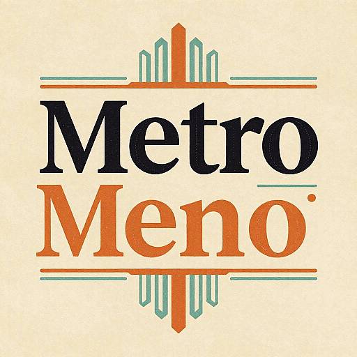 Vintage Metro Font Subway Poster