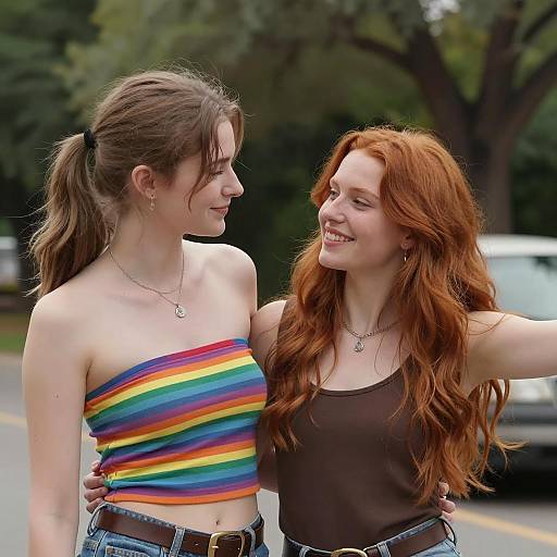 Outdoor Friendship with Nature Background