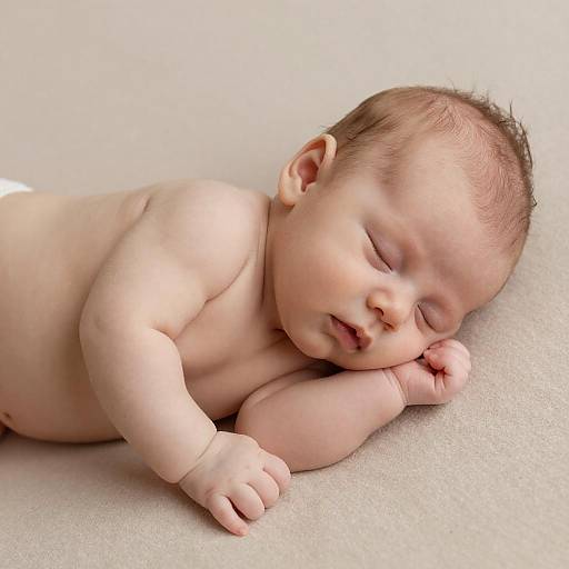 Serene Nude Baby on Soft Surface