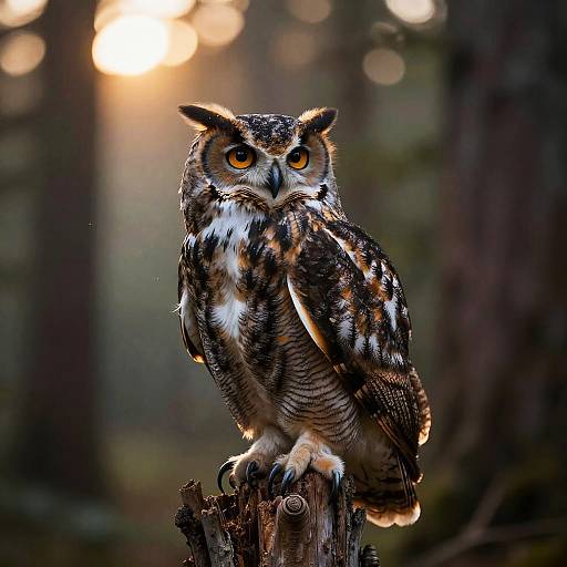 Regal Great Horned Owl Portrait