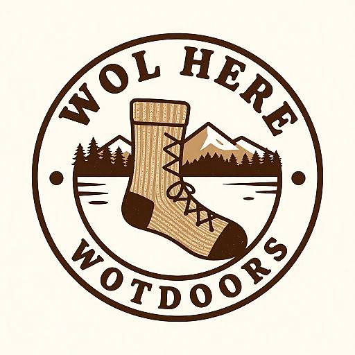Vintage Wool Hiking Socks Logo