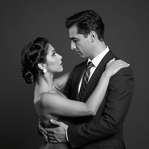 Elegant Black and White Dance Portrait