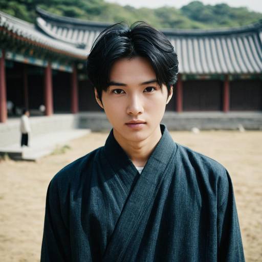Young Korean Man in Traditional Clothing