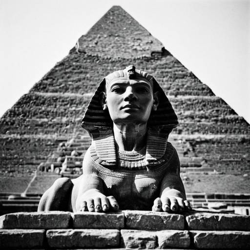 Ancient Egyptian Sphinx and Pyramid