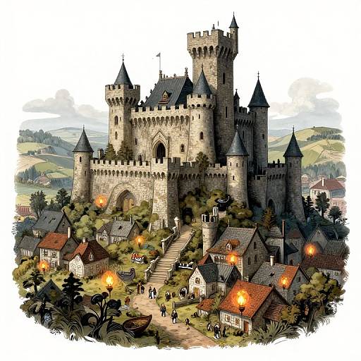 Victorian Pathfinder RPG Castle Village