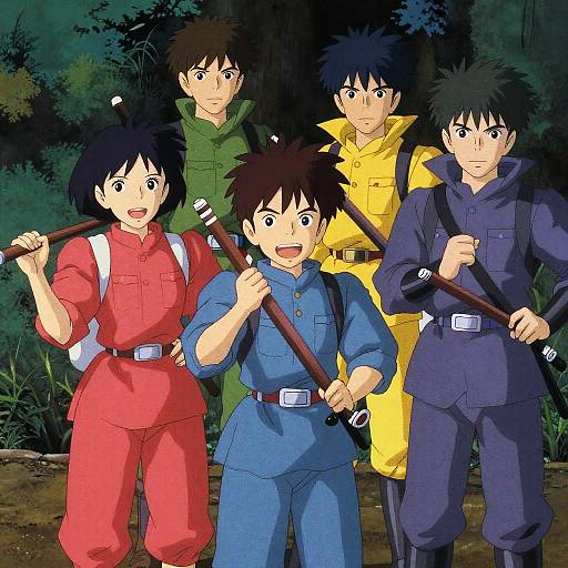 Vibrant Vampire Hunters in Retro Style