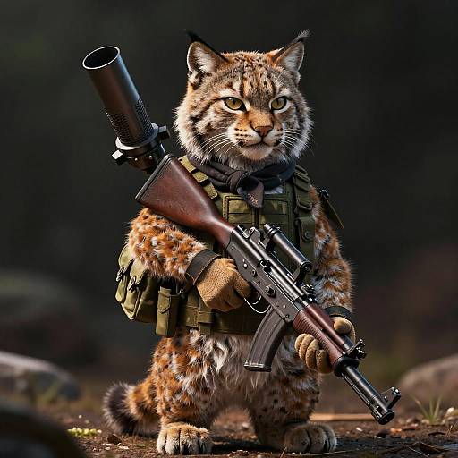 Ultra-Detailed Wild Bobcat Soldier