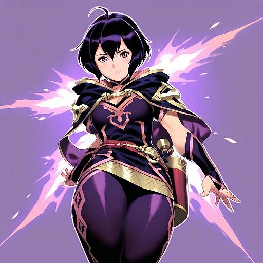 Illustration of Morgan (female) (fire emblem), fire emblem in the style of Po-ju