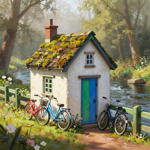 Vibrant Chalk Pastel Riverside Millhouse