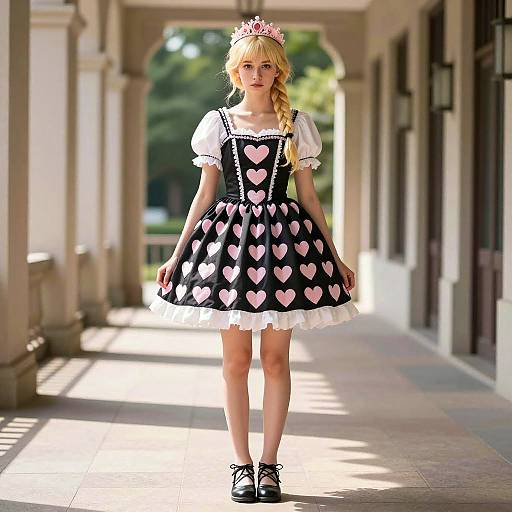 Young Woman in Gothic Princess Dress