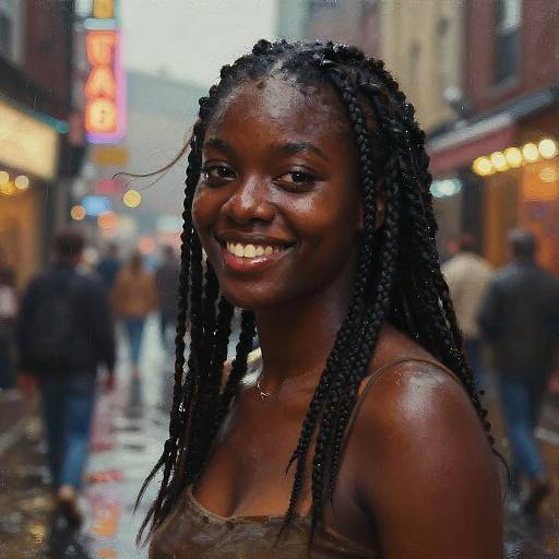 Evocative Portrait of Young Black Woman