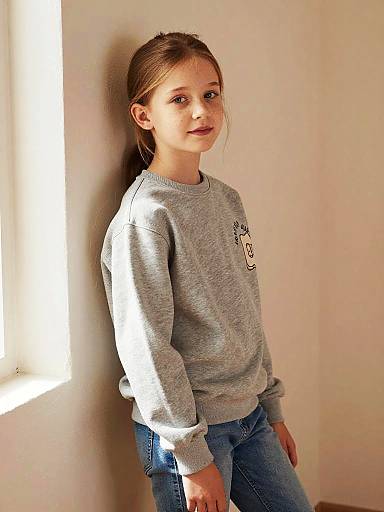 Cozy Freckled Girl Minimalist Portrait