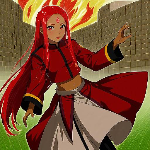 Illustration of Hapi (fire emblem), fire emblem in the style of Takatisakana