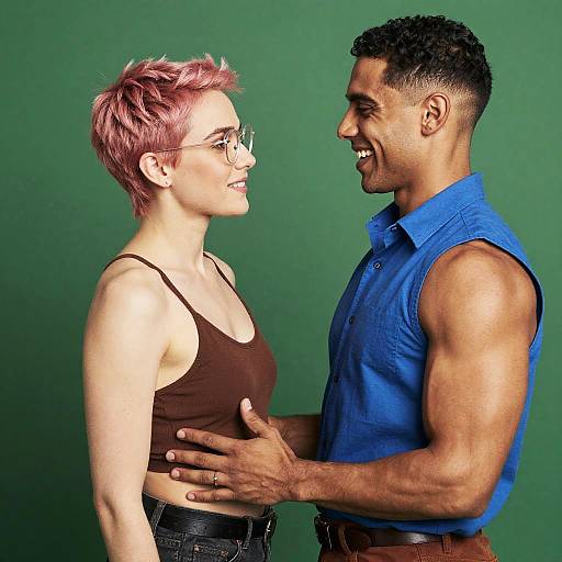 Vivacious Non-Binary Couple Portrait