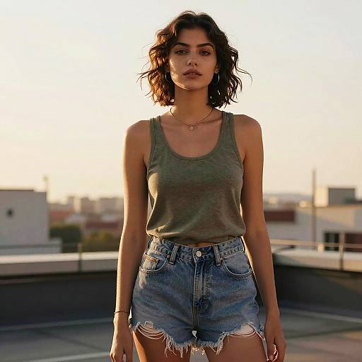 Twist Out Hairstyle at Sunset