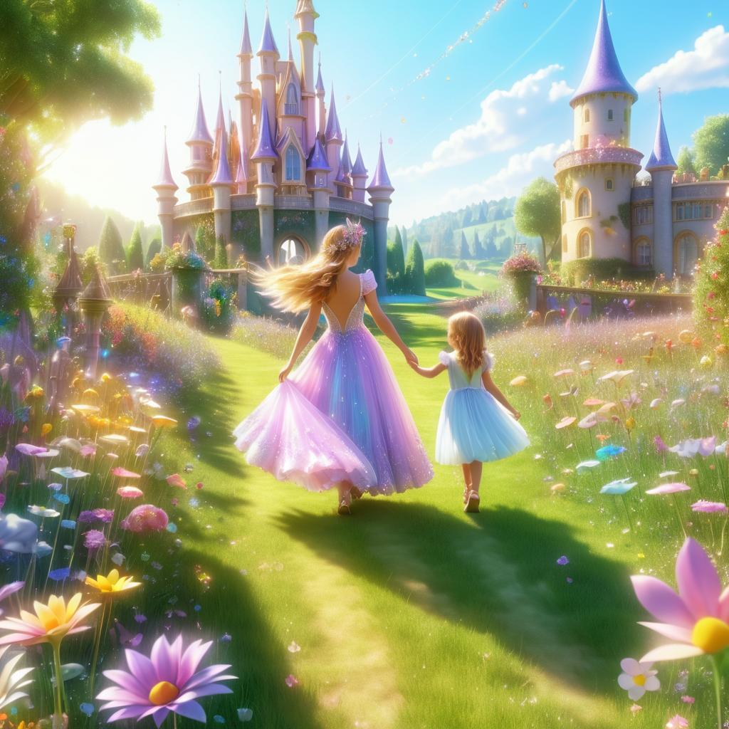 Fairy and Girl in Enchanted Meadow