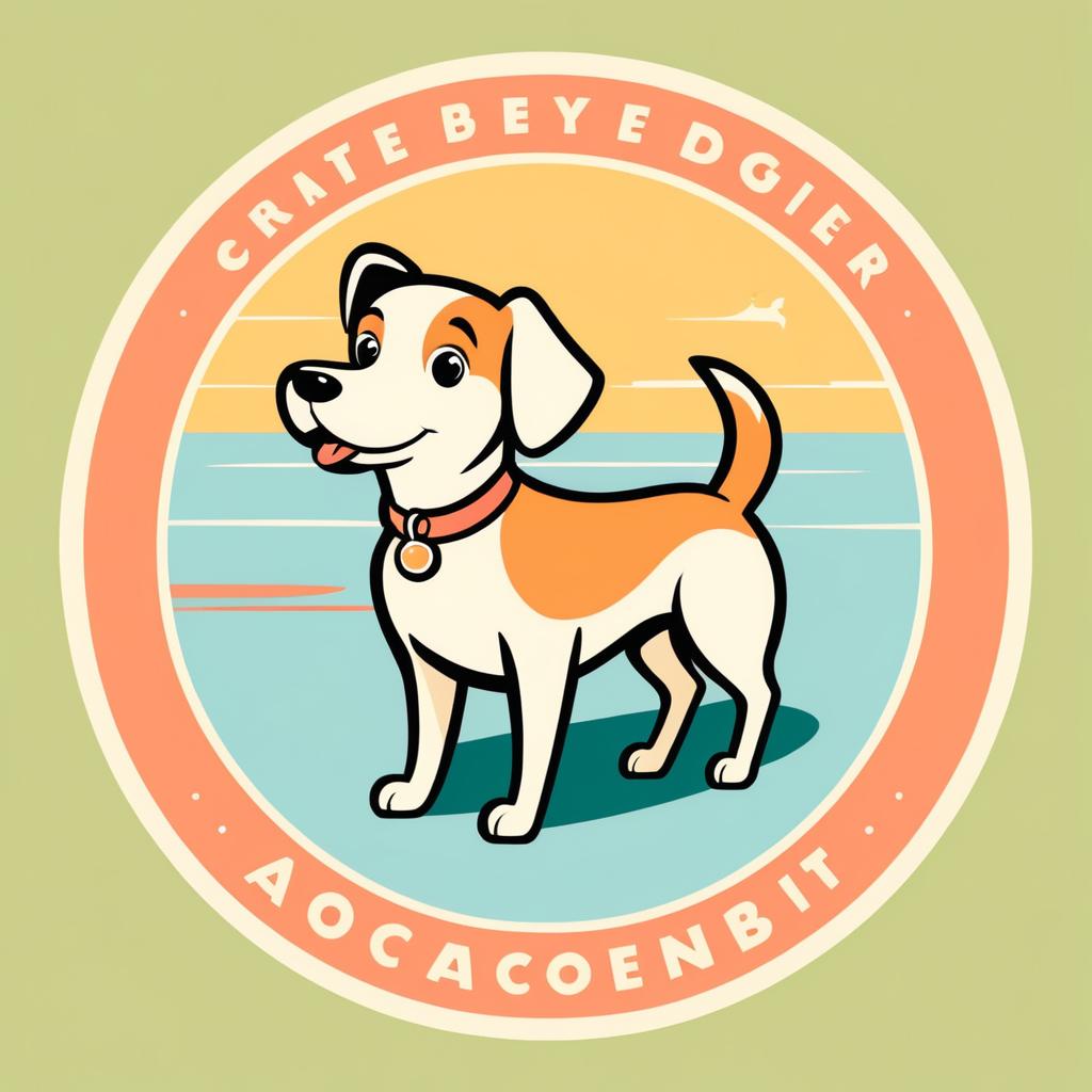 Vintage 1950s Cartoon Dog Logo Design