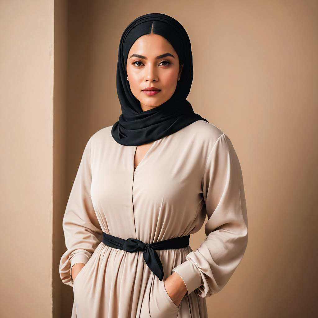 Confident Woman in Chic Modest Fashion