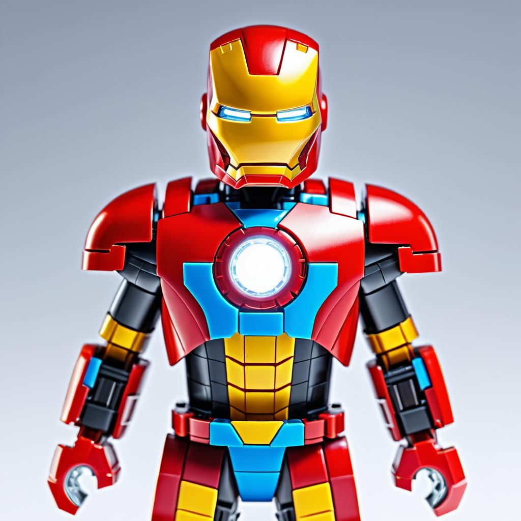 Lego Iron Man Figurine Close-Up