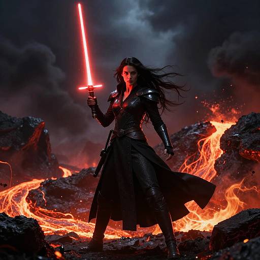 Female Sith Lord in Volcanic Fury