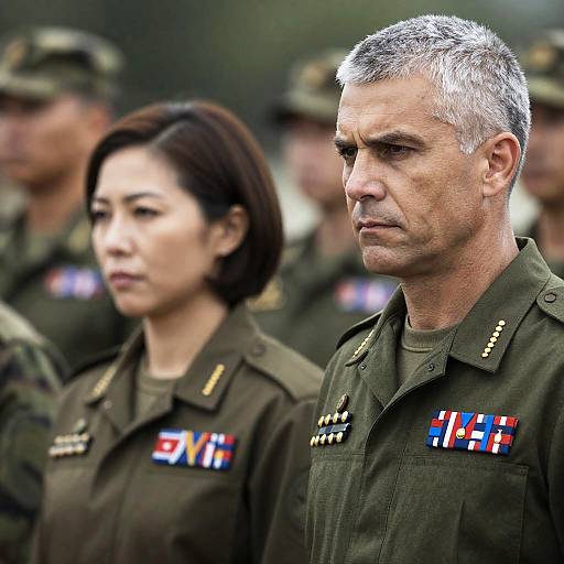 Military Portrait of a Dedicated Duo