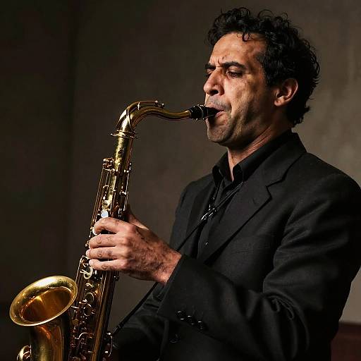 Goya-Style Soulful Jazz Saxophonist Portrait