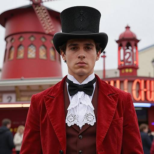 Young Man in Victorian Moulin Rouge Costume
