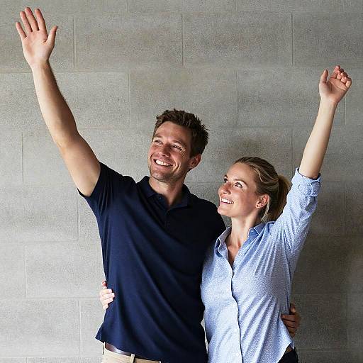 Joyful Couple Posing Together