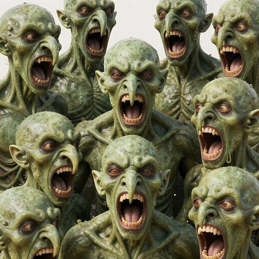 Surreal Sage Green Monstrous Humanoid