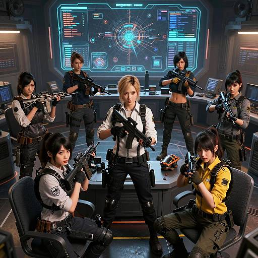 Rainbow Six Girls Strategizing Scene