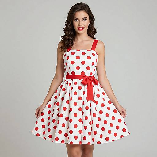 Retro Polka Dot Party Dress